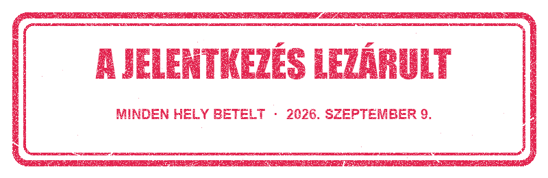 A jelentkezés lezárult pecsét
